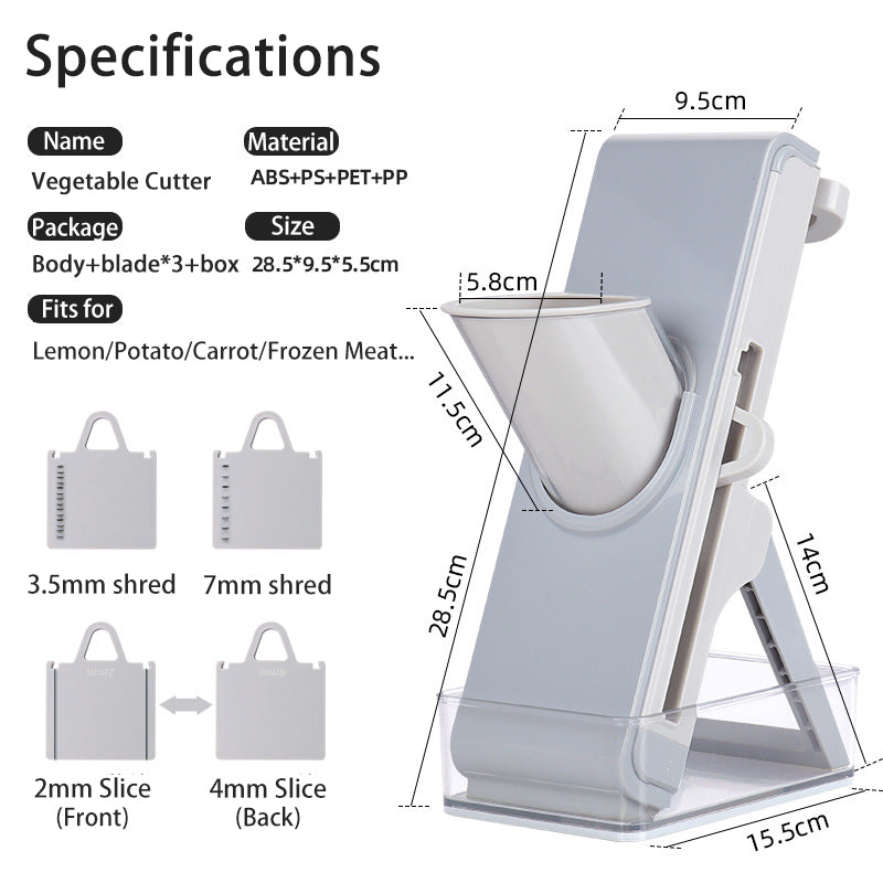 multifunctional vegetable cutter and food slicer, view 8 - MRSLM