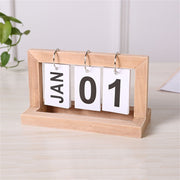 timeless wooden flip calendar, view 3 - MRSLM