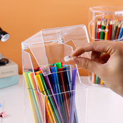 clear acrylic pen and makeup brush holder, view 5 - MRSLM