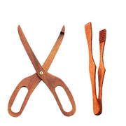 bamboo kitchen tongs, view 4 - MRSLM