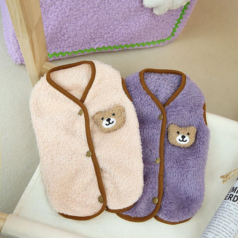 luxury fleece dog vest, view 12 - MRSLM