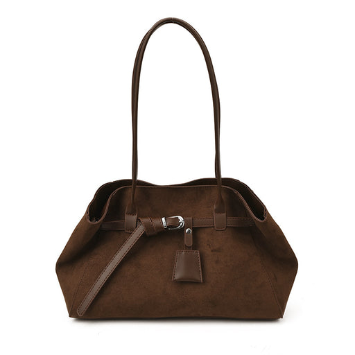 Women's frosted suede-look tote bag, view 7 - MRSLM