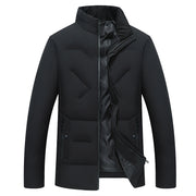 Men's stand collar cotton-padded jacket, view 2 - MRSLM