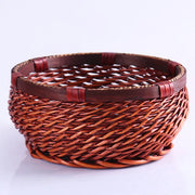 hand-woven wicker storage basket, view 5 - MRSLM
