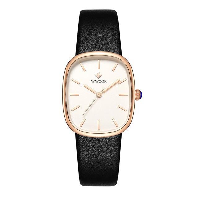 leather quartz bracelet watch for women, view 10 - MRSLM