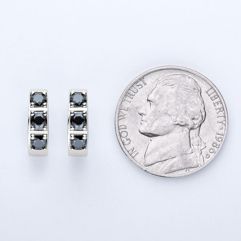 S925 silver moissanite ear clips, view 7 - MRSLM