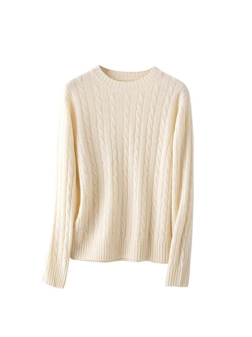 Women's wool crew neck pullover, view 14 - MRSLM