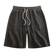 Men's drawstring cotton sports shorts, view 4 - MRSLM
