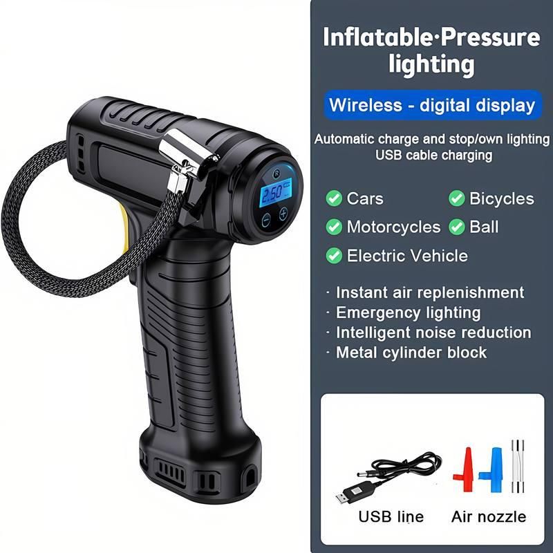 portable 12v car tyre inflator, view 2 - MRSLM