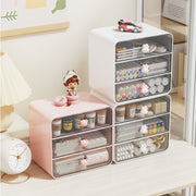 clear acrylic desk organizer with drawers, view 9 - MRSLM