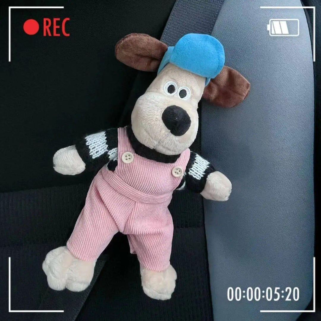 Cartoon Dog Plush Car Seat Belt Shoulder Protector