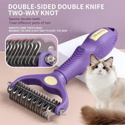 dog deshedding brush, view 3 - MRSLM