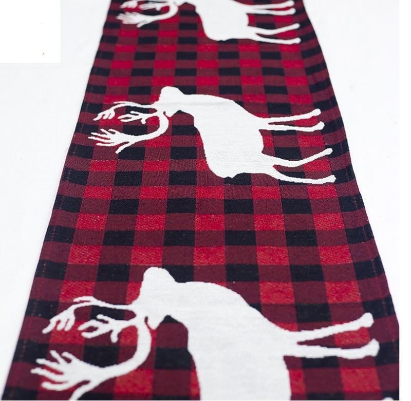 Christmas cotton-linen table runner, view 4 - MRSLM