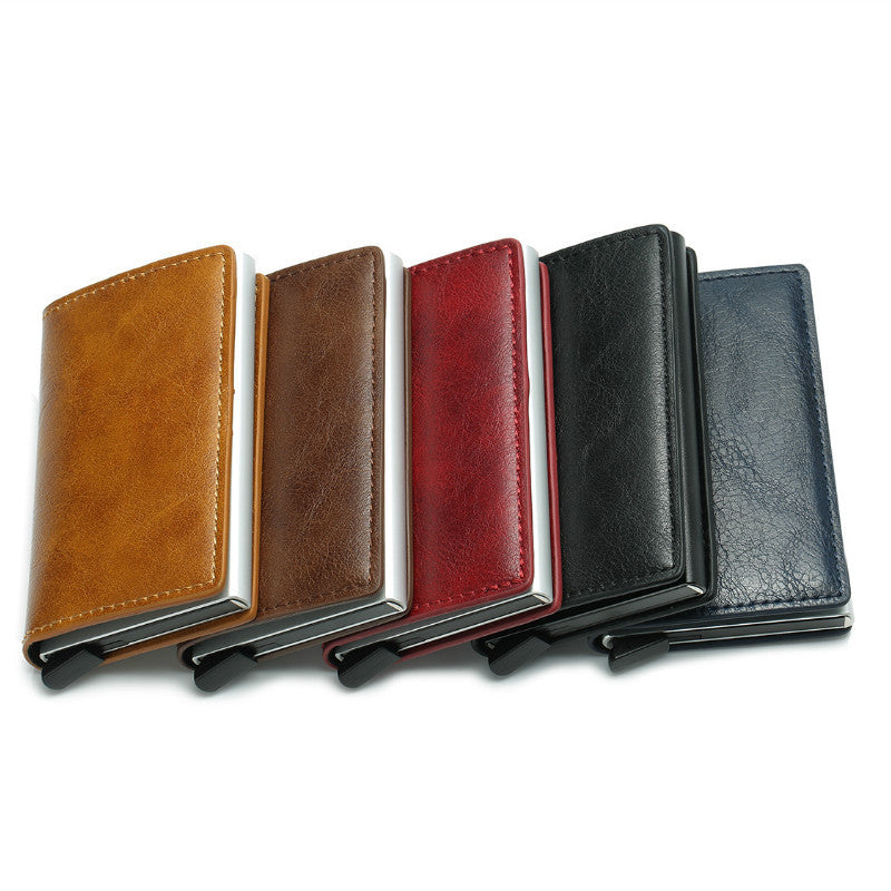 pop-up leather card holder, view 2 - MRSLM