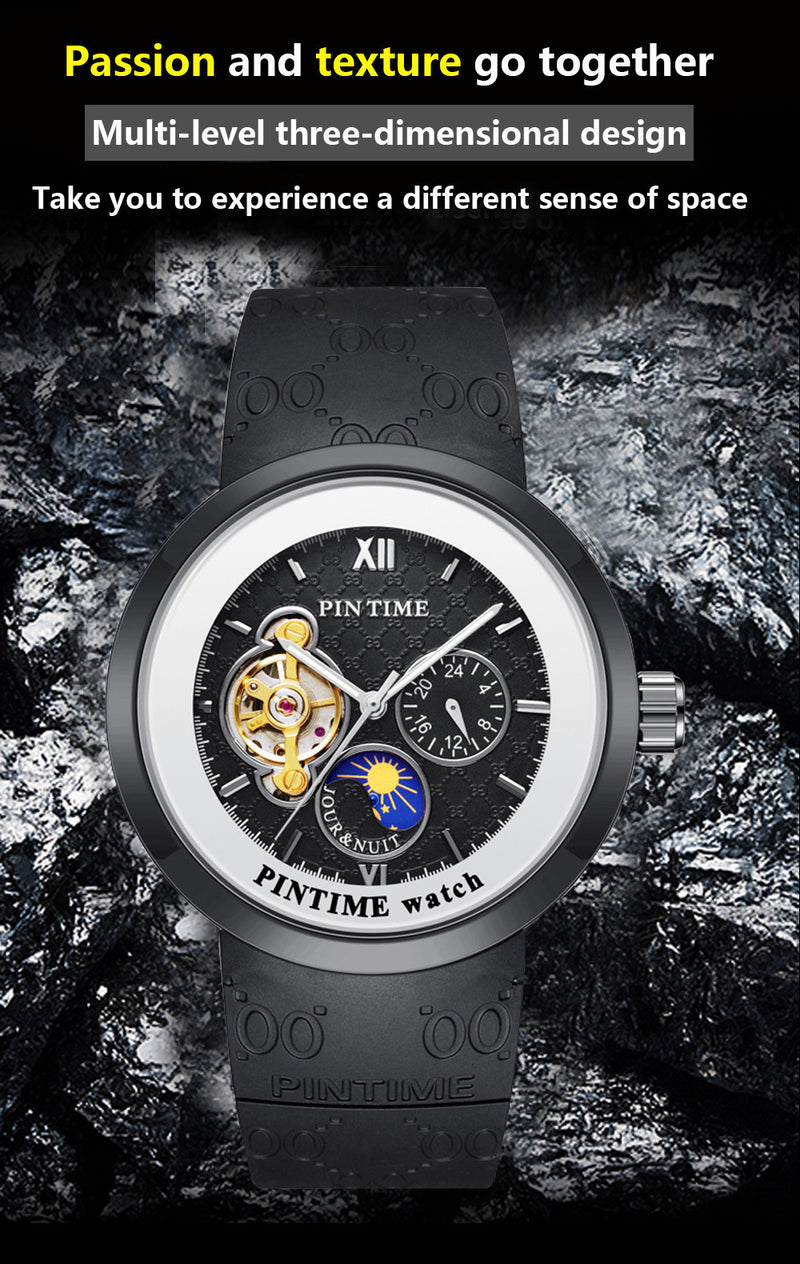 men's three eye automatic watch, view 10 - MRSLM