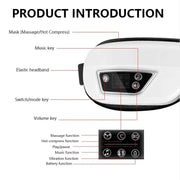 rechargeable eye massager with heat and music, view 6 - MRSLM