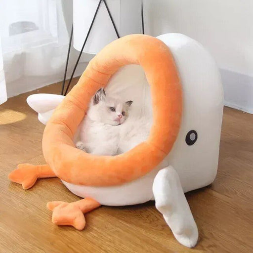 duck shape cat bed kitten house, view 2 - MRSLM