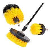 4-piece electric drill brush set with extension pole, view 3 - MRSLM