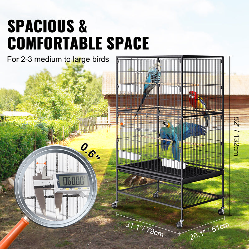 large flight bird cage, view 3 - MRSLM