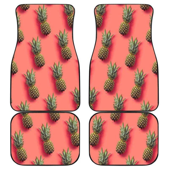 Pastel Pineapple Pink Car Floor Mats