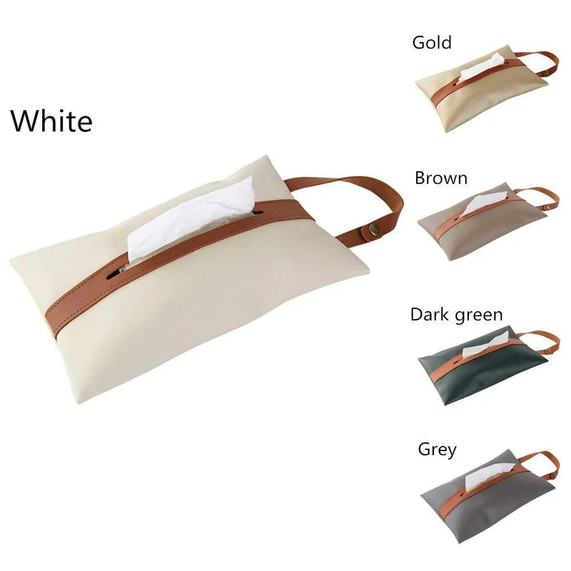 PU leather car seat tissue holder, view 10 - MRSLM
