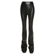 High-waisted casual stacked pants, view 5 - MRSLM