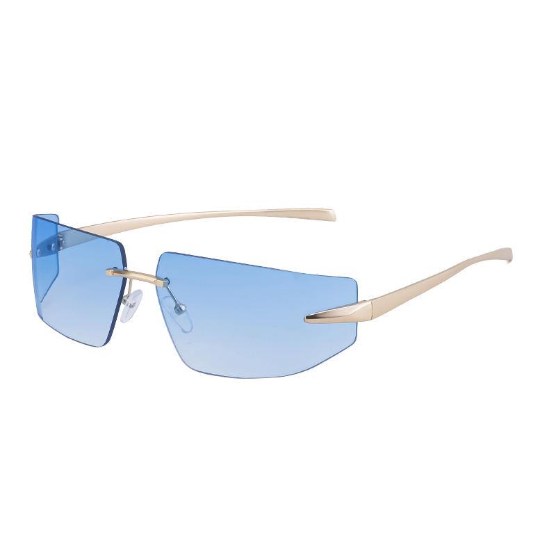 rimless rectangular sunglasses, view 8 - MRSLM