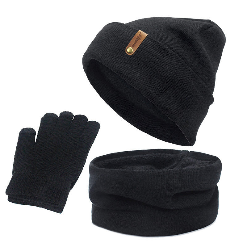Knit beanie scarf and touchscreen gloves set, view 6 - MRSLM
