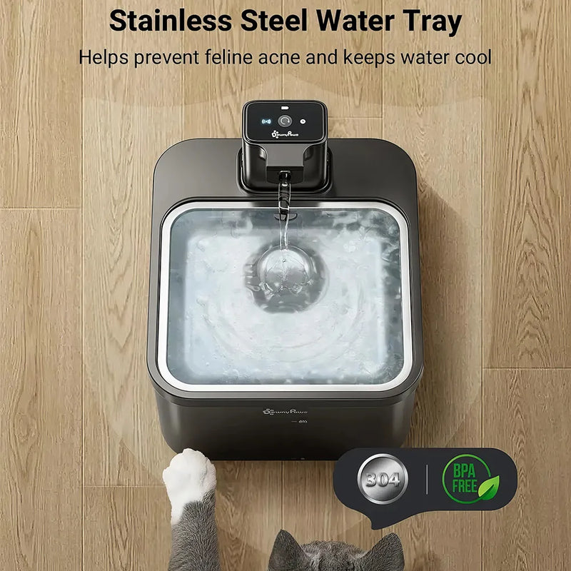 stainless steel automatic cat water fountain, view 5 - MRSLM