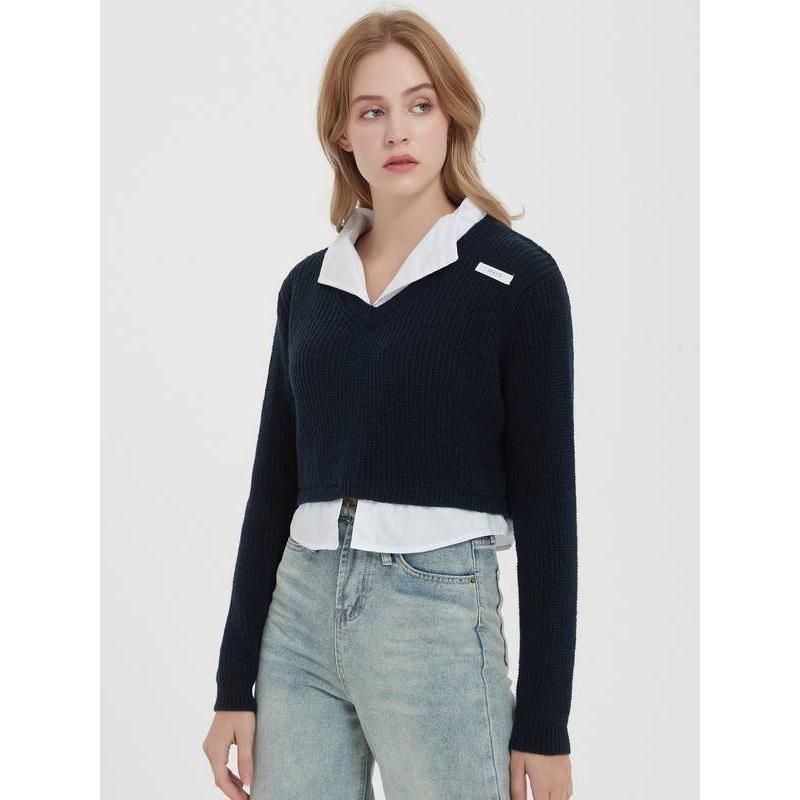 patchwork pullover sweater, view 6 - MRSLM