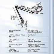 5x led magnifying lamp, view 2 - MRSLM