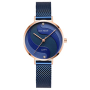 diamond-studded steel mesh watch, view 5 - MRSLM