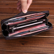 crocodile-embossed cowhide wallet, view 5 - MRSLM