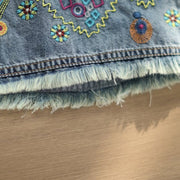 floral denim capris, view 8 - MRSLM