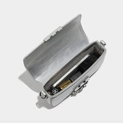 silver shoulder and crossbody bag, view 5 - MRSLM