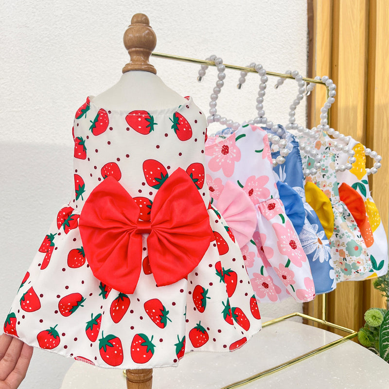bowknot dog dress, view 7 - MRSLM