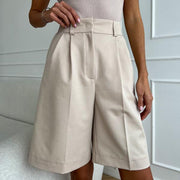 high waist wide leg shorts, view 5 - MRSLM