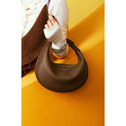 crescent leather crossbody bag, view 10 - MRSLM