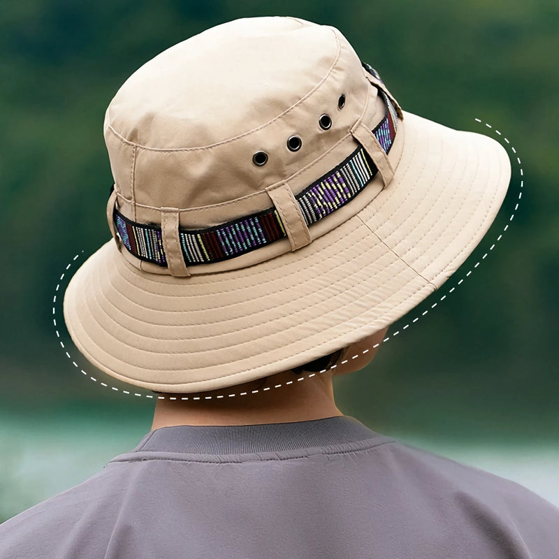 vibrant bucket hat with ethnic belt, view 6 - MRSLM