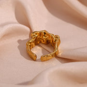gold plated geometric open ring, view 7 - MRSLM