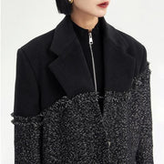 black tweed coat, view 6 - MRSLM