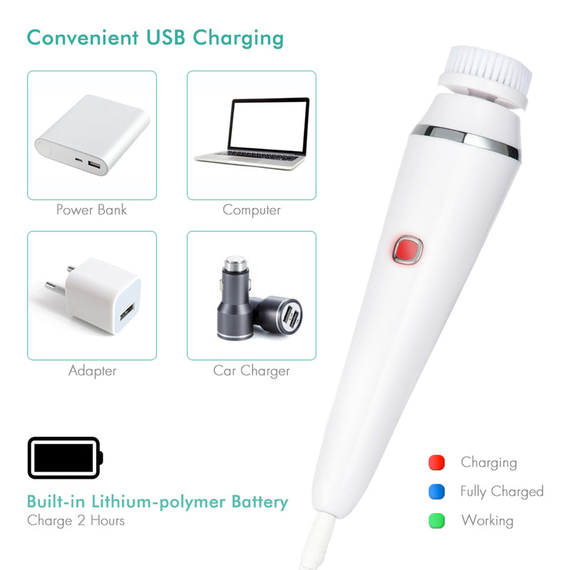 4-in-1 electric facial brush, view 6 - MRSLM