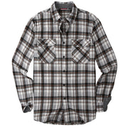 Men's brushed flannel plaid shirt, view 3 - MRSLM