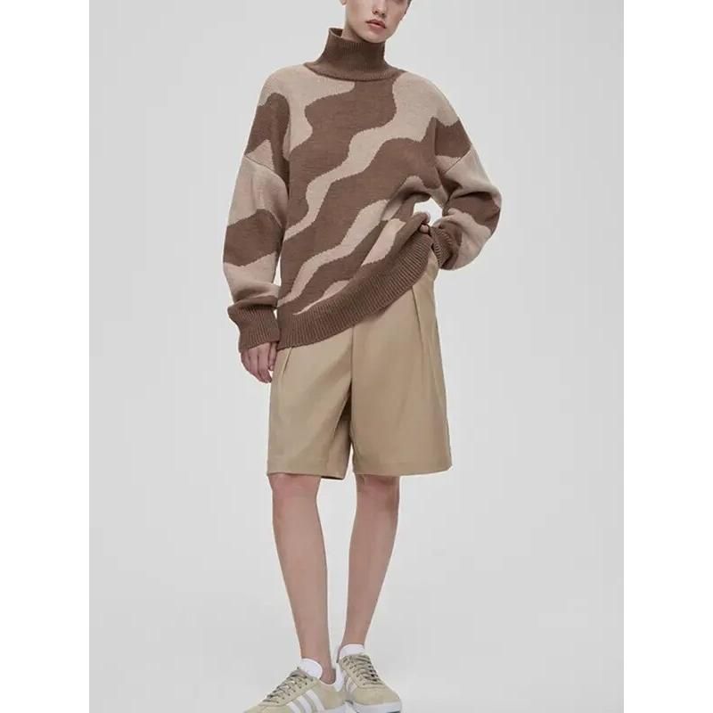 turtleneck stripe oversized sweater, view 10 - MRSLM