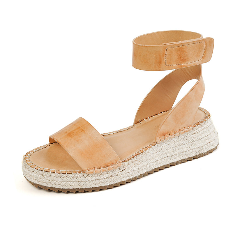 summer chic leather sandals, view 2 - MRSLM