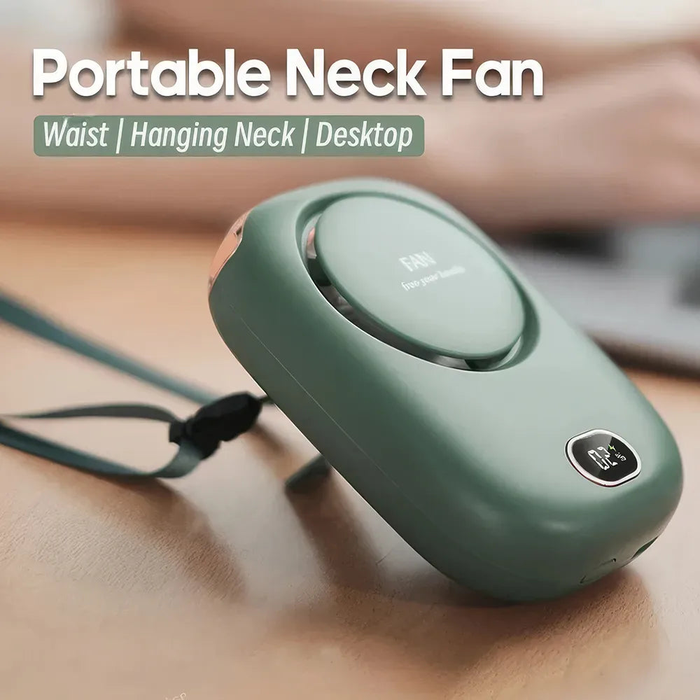 Portable Hanging Neck and Waist Fan