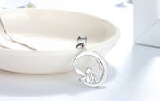 S925 silver angel pendant necklace, view 9 - MRSLM