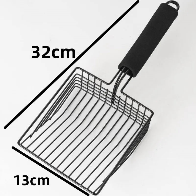 stainless steel cat litter scoop, view 2 - MRSLM