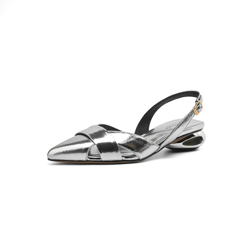 leather heeled sandals, view 15 - MRSLM