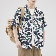 Men's printed beach flower shirt, view 2 - MRSLM